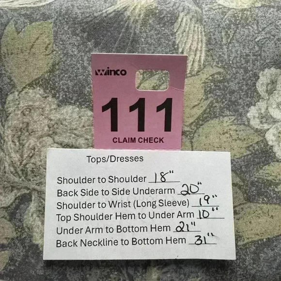 Peruvian Connection Women’s M Beige Floral Long Sleeve High Low Tunic Top - Picture 12 of 12